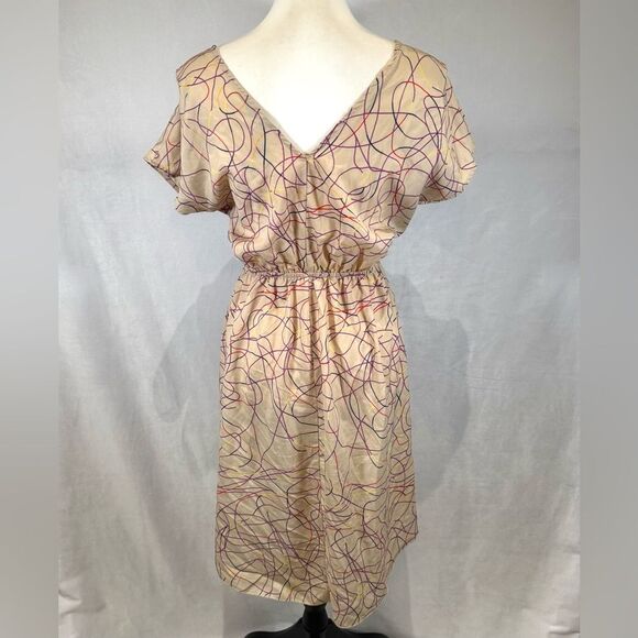 Moonlight nude artistic colorful print lightweight dress size medium - Picture 4 of 6